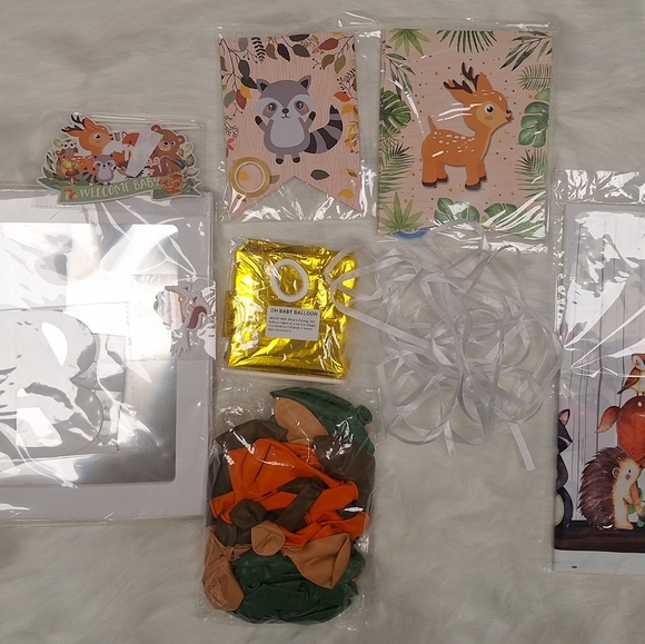 Oh Baby - Forest Animal baby shower decorations- Large bundle- New in pack - Picture 6 of 8